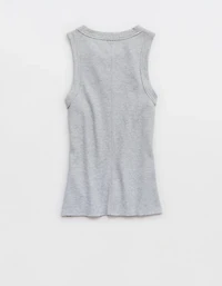 Aerie Unwind Waffle Henley Tank Top
