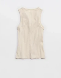 Aerie Unwind Waffle Henley Tank Top