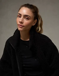 AE Full-Zip Sherpa Fleece Sweatshirt