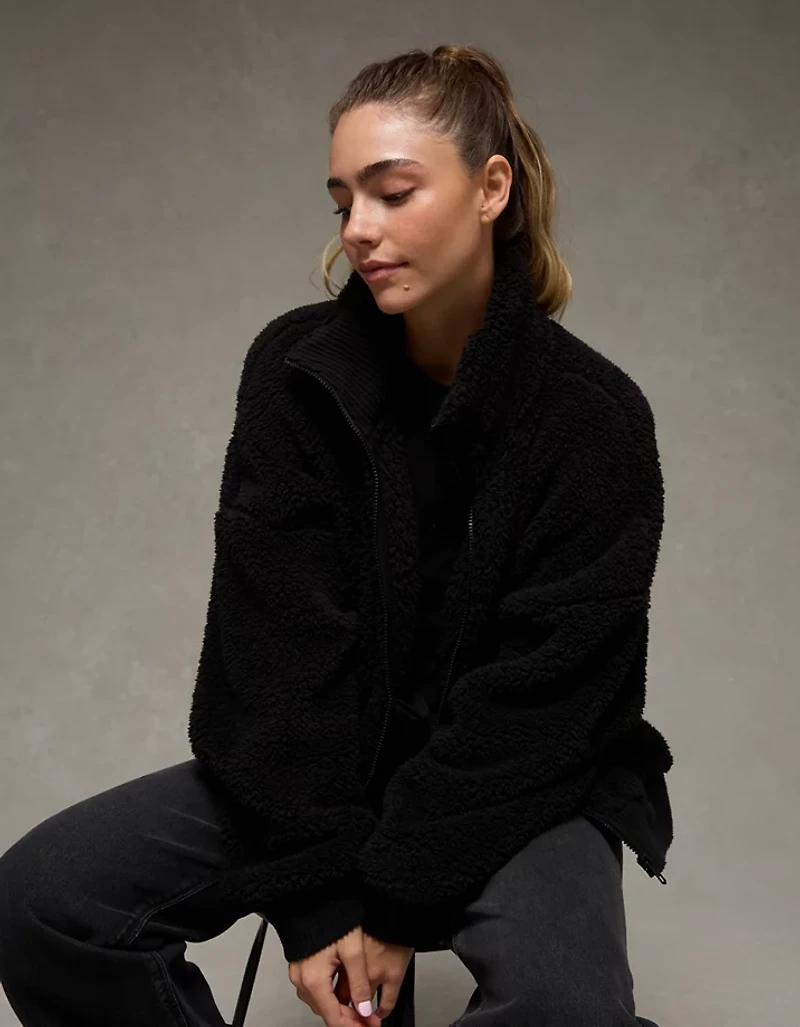 AE Full-Zip Sherpa Fleece Sweatshirt