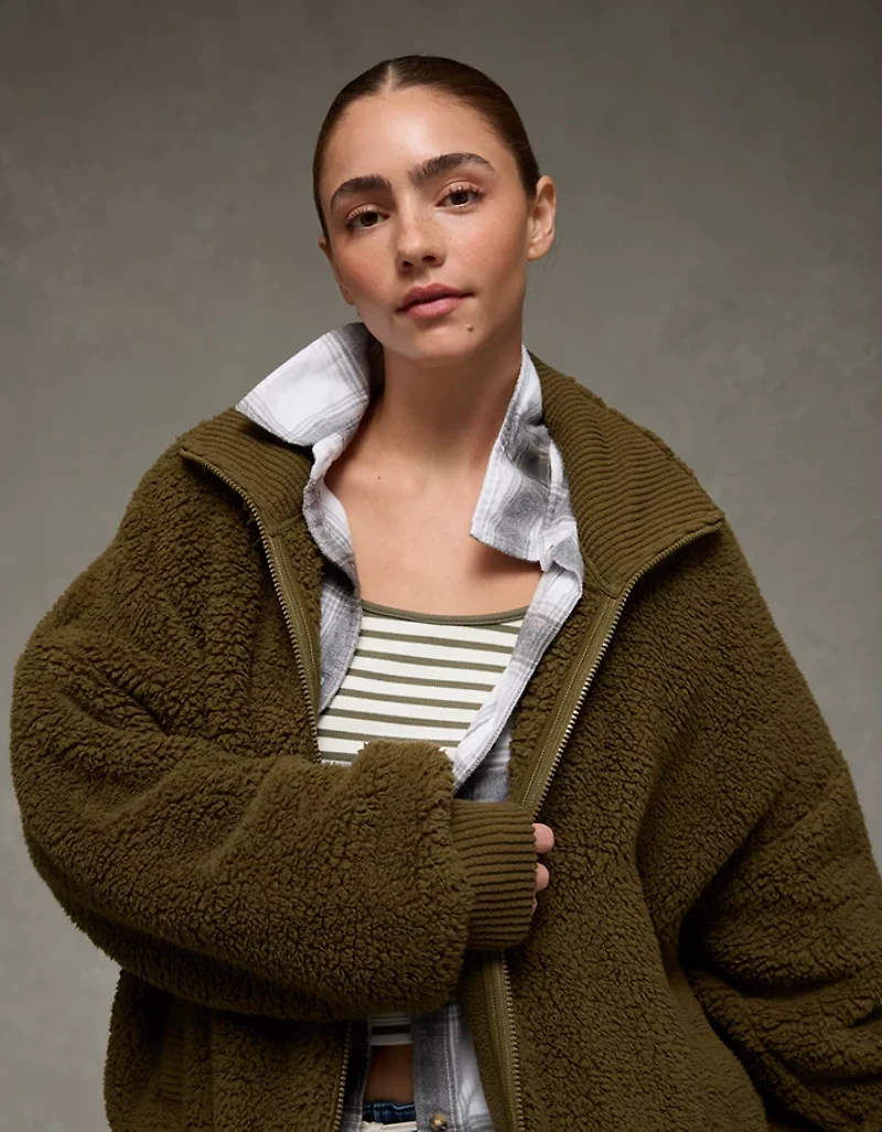 AE Sherpa Full Zip Sweatshirt