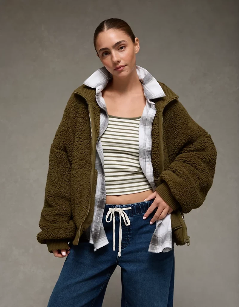 AE Sherpa Full Zip Sweatshirt