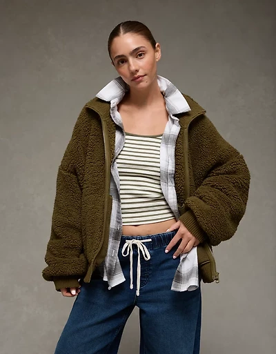 AE Sherpa Full Zip Sweatshirt