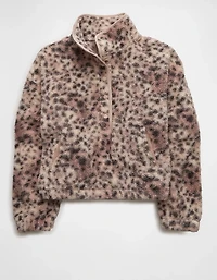 AE Sherpa Fleece Graphic Henley Sweatshirt