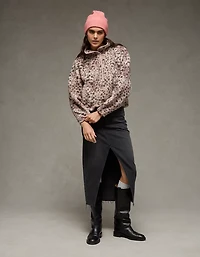 AE Sherpa Fleece Graphic Henley Sweatshirt