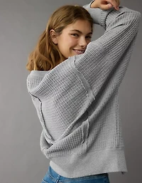 Chandail en molleton gaufré Big Hug AE