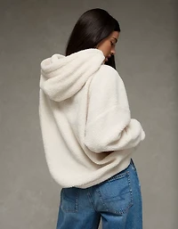 Chandail à capuchon en molleton de tissu-laine AE