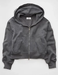 AE Everyday Luxe Barrel Sleeve Full Zip Hoodie