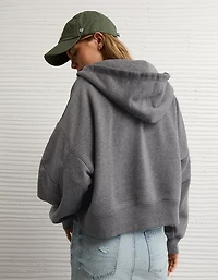 AE Everyday Luxe Barrel Sleeve Full Zip Hoodie