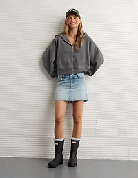 AE Everyday Luxe Barrel Sleeve Full Zip Hoodie