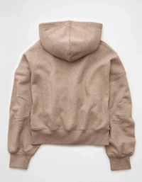 AE Everyday Luxe Barrel Sleeve Full Zip Hoodie