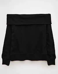 AE Foldover Off-The-Shoulder Sweatshirt