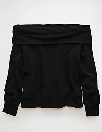 AE Foldover Off-The-Shoulder Sweatshirt