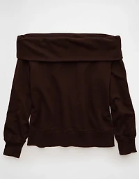 AE Foldover Off-The-Shoulder Sweatshirt