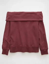 AE Foldover Off-The-Shoulder Sweatshirt