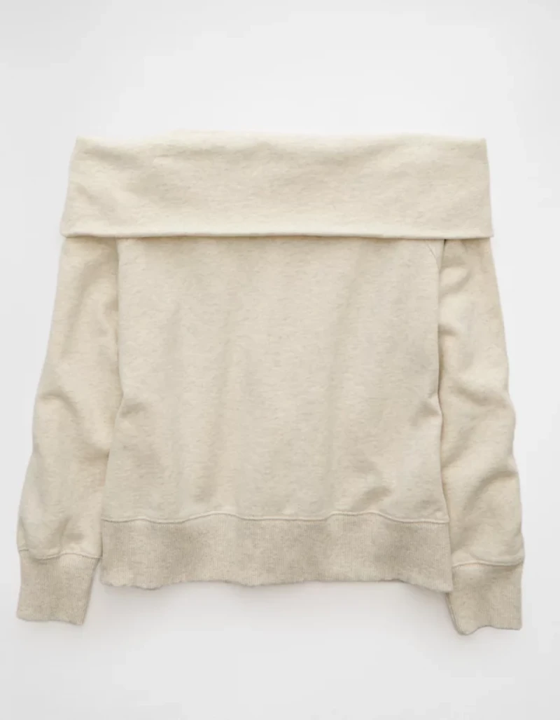 AE Foldover Off-The-Shoulder Sweatshirt
