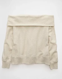 AE Foldover Off-The-Shoulder Sweatshirt
