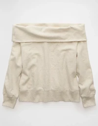 AE Foldover Off-The-Shoulder Sweatshirt
