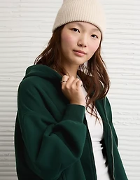 AE Everyday Luxe Barrel Sleeve Full Zip Hoodie
