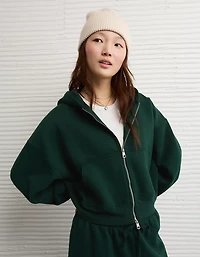 AE Everyday Luxe Barrel Sleeve Full Zip Hoodie