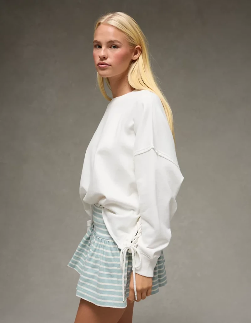 Chandail en molleton lacé sur le côté AE