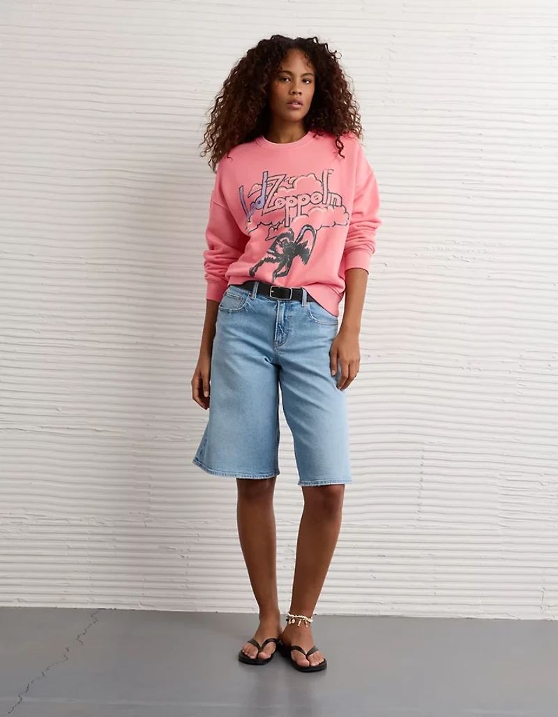 AE Velvet Graphic Crew Neck Sweatshirt