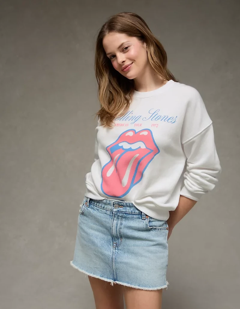 AE Velvet Graphic Crew Neck Sweatshirt
