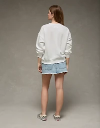 AE Velvet Graphic Crew Neck Sweatshirt