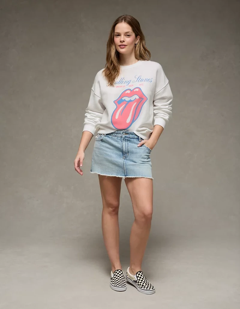 AE Velvet Graphic Crew Neck Sweatshirt