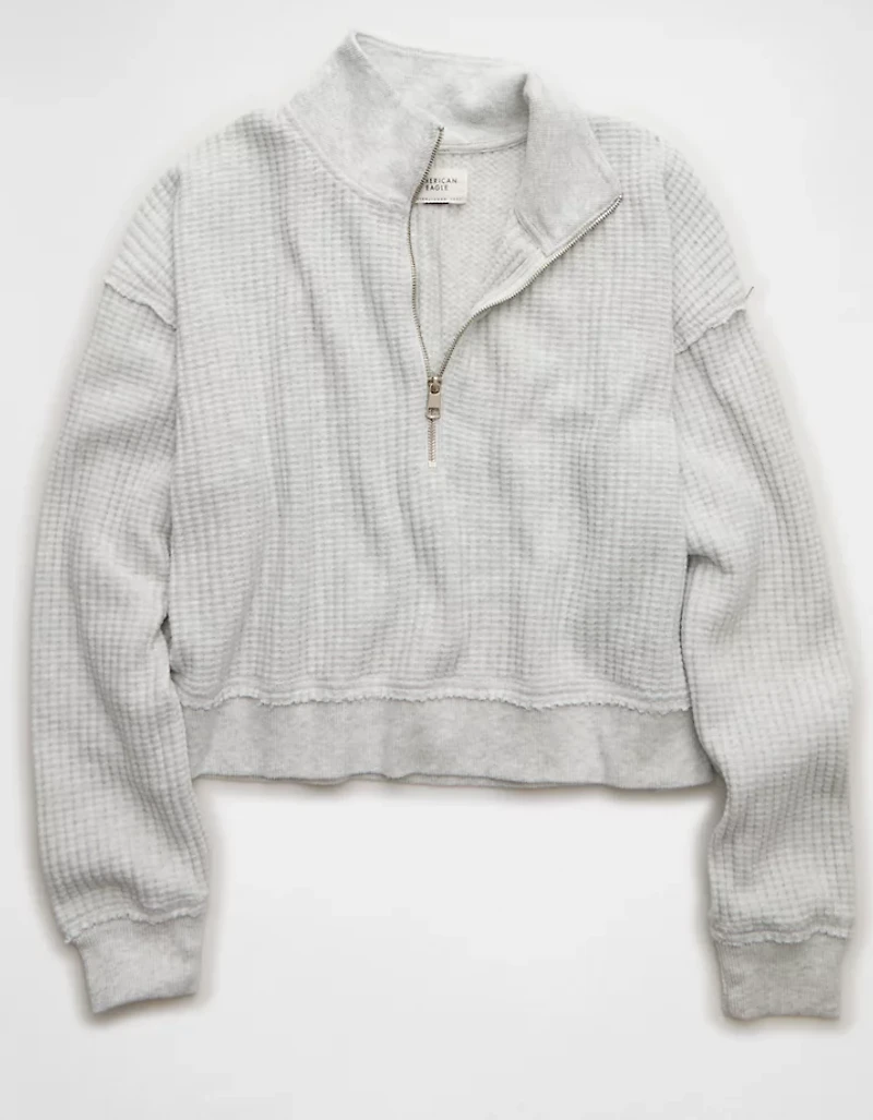 AE Half-Zip Waffle Fleece Sweatshirt