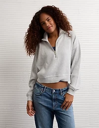 AE Half-Zip Waffle Fleece Sweatshirt