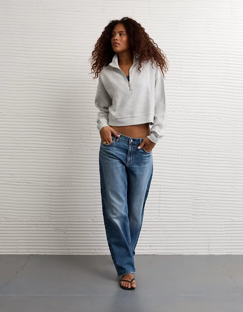 AE Half-Zip Waffle Fleece Sweatshirt