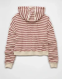 Chandail à capuchon en molleton gaufré AE