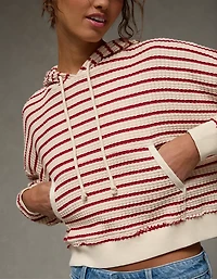 Chandail à capuchon en molleton gaufré AE