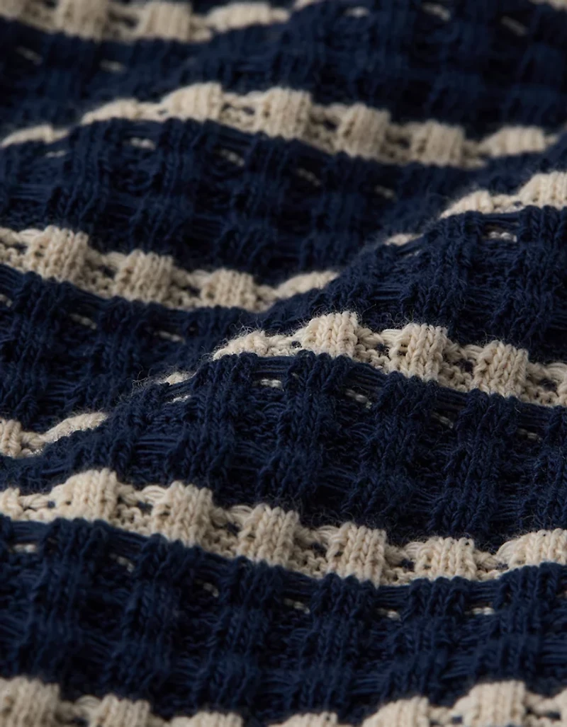 Chandail en molleton gaufré à demi-glissière AE