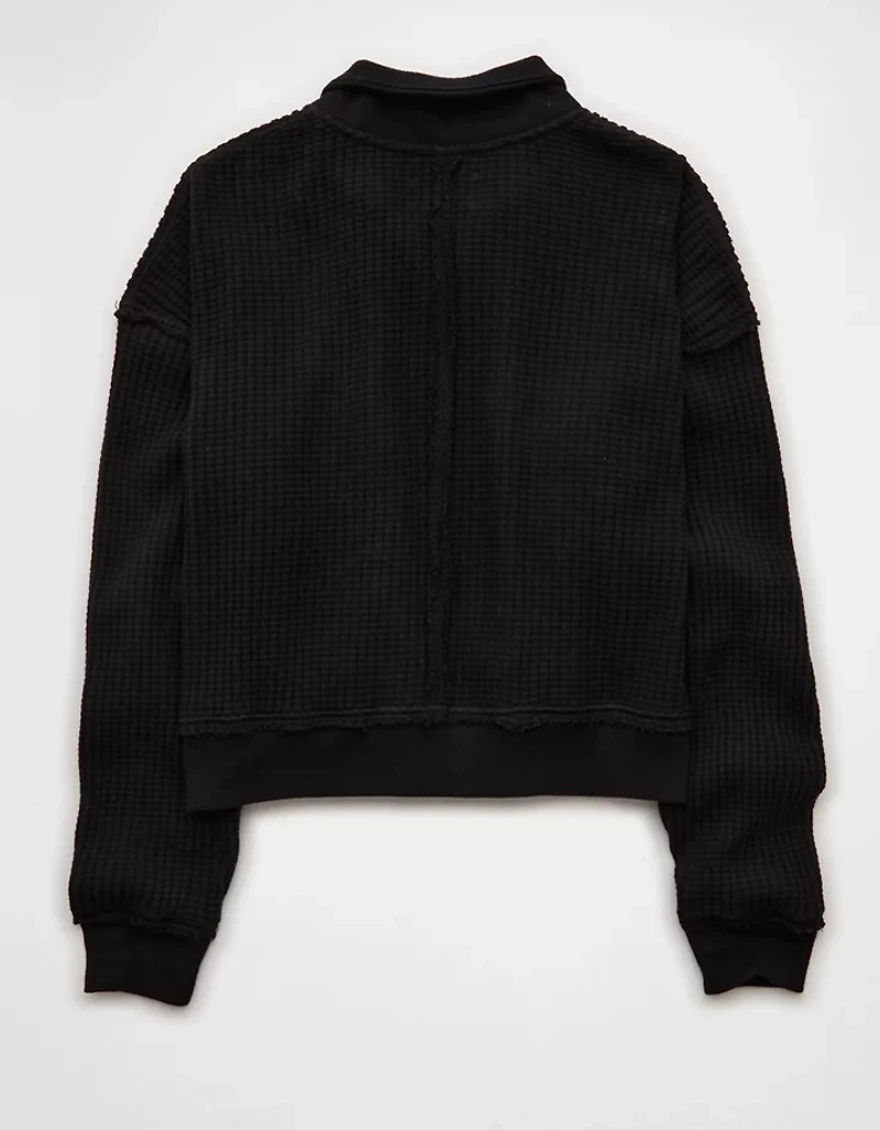 AE Half-Zip Waffle Fleece Sweatshirt