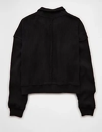 AE Half-Zip Waffle Fleece Sweatshirt
