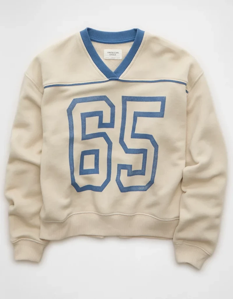 AE Varsity Graphic V-Neck Sweatshirt