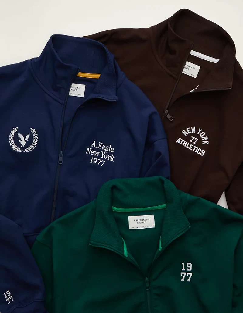 Veste de survêtement à image fermeture glissière pleine longueur AE
