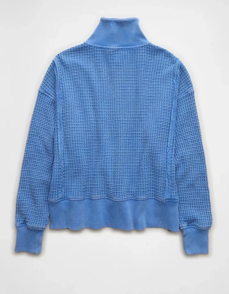 Chandail en molleton henley gaufré Big Hug AE