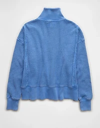 Chandail en molleton henley gaufré Big Hug AE