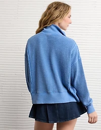 Chandail en molleton henley gaufré Big Hug AE