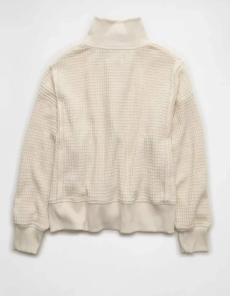 AE Big Hug Waffle Henley Sweatshirt