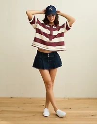 AE Campus Short-Sleeve Rugby Sweatshirt