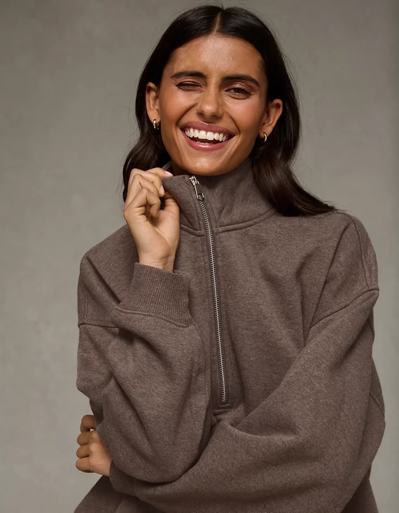 AE Everyday Luxe Quarter Zip Sweatshirt