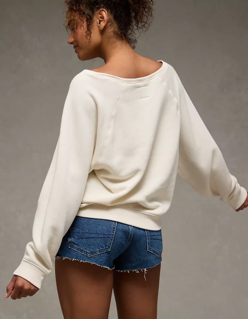 AE Graphic Off The Shoulder Sweatshirt