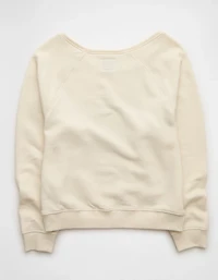 AE Graphic Off The Shoulder Sweatshirt