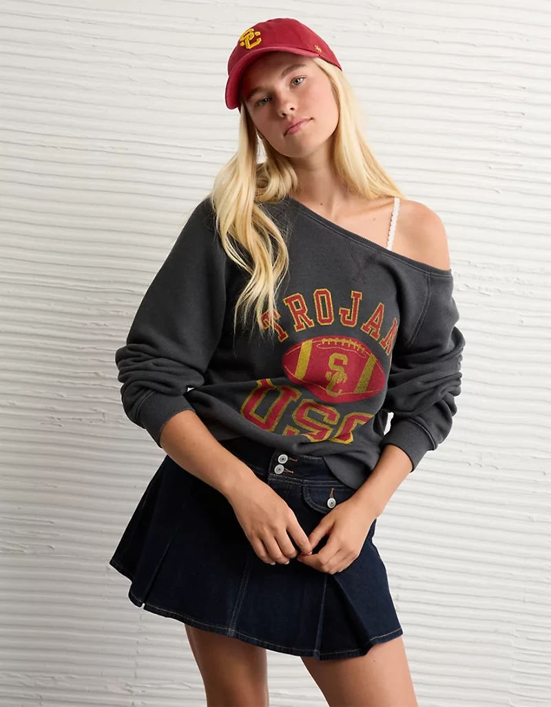 AE Graphic Off The Shoulder Sweatshirt