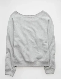 AE Ohio State Buckeyes Graphic Off The Shoulder Sweatshirt