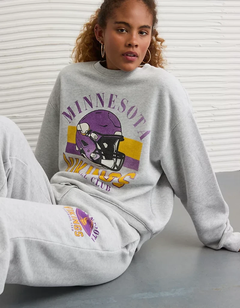 Chandail en molleton décontracté à imprimé NFL Vikings du Minnesota AE